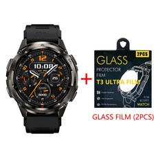 호환 KOSPET TANK T3 Ultra 2 GPS 견고한 스마트 시계 남성 나침반 고도계 기압계 470mAh 60 일 긴 배터리 5ATM IP69K 방수, CHINA, [06] black n film