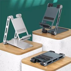 포스레 알루미늄 데스크톱 폰과 태블릿 범용 거치대, 1개, RS149 은색
