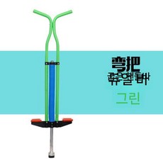 점핑 폴 바운서 틴 장난감 성인 피트니스 더블 싱글 어린이 인형 키즈, 더블바 그린(유스 곡선)