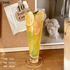 DFMEI 加厚雞尾酒杯奶昔杯直升杯啤酒杯柯林杯玻璃長飲杯果汁杯, 1個