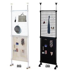 巴塞隆納 頂天立地網架收納屏風 附收納袋, 詳見包裝, 黑色,換購L腳(無頂天)