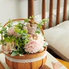 트레분 손잡이 바구니 조화 2종 인테리어화분 조화인테리어 꽃인테리어 카페조경, A type, 1개