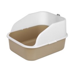 라온 프리미엄 고양이 화장실 + 모래삽 세트, 베이지, 1개