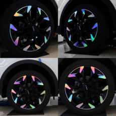 카우라 쏘렌토 하이브리드 호환 휠 스티커 20인치 휠 튜닝, SORENTO_포지드카본블랙, 1세트