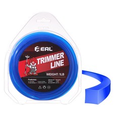 REAL리얼 예초기 줄날 나일론줄 와이어날 나일론 끈 안전날 3.0mm x 45M 사각형 독일 바스프 원자재, 1개