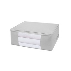 살림살림 다용도 대용량 부직포 의류 이불 정리함 파우치, 2개, 투명창