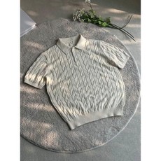 2026男士夏季POLO衫 短袖涼感衣 高爾夫球衫 美式復古麻花冰絲針織 polo衫