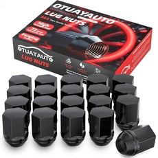 OTUAYAUTO 휠 러그 너트 M14X1.5 003_172882, 24개_172882, 1.8" Long 0.75"Hex, 블랙