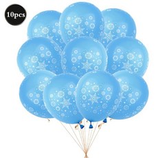 눈송이 장식 생일 축하 배너 풍선 크리스마스 겨울 카니발 얼음 눈 테마 파티, 1개, 1. 10pcs
