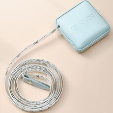 디자인 미니 가죽 줄 자 자동 휴대용 허리 줄자 블루