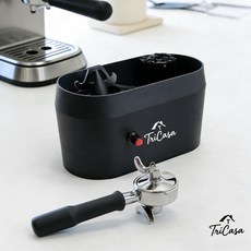 가정용 커피 바 자동 회전 커피머신 포터필터 청소기 바스켓 청소솔 브러쉬 클리너 기게, 블랙, Tri-2026