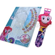 寶貝玩具屋 3D立體面具燈光投影電子錶 聖誕節送禮 掀蓋式投影手錶 (CARS鋼鐵彩虹小馬)