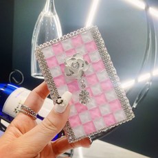 큐빅 담배 케이스 고급 럭셔리 화이트 휴대용 리본 슬림