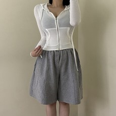 VANANA2 국내제작 슬림핏 붙는티 후드집업