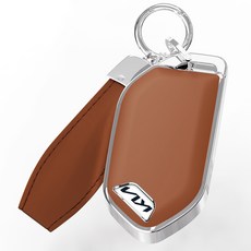 쏘렌토 MQ4 스포티지 NQ5 카니발 K8 K5 EV6 EV3 셀토스 모닝 기아 키케이스 소프트 가죽 호환상품, 기아 7버튼, 브라운