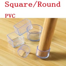 미끄럼 방지 투명 의자 다리 캡 가구 바닥 보호 레벨링을 위해 두꺼워졌습니다, 02 14mm-Round(10pcs), 1개