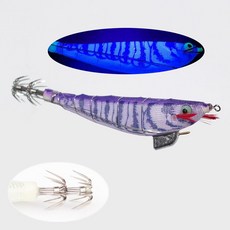 삼봉에기 심해갑오징어 한치낚시, 3개, 14g, UV퍼플