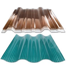 폴리허브 렉산 복층 골판 V250/C63 폴리카보네이트 지붕 판넬 캐노피 파고라 처마 어닝, V250일반형, 2400mmx브라운, 1개