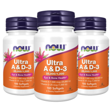 나우푸드 울트라 A & D-3 25000/1000 IU 소프트젤, 3개, 100정