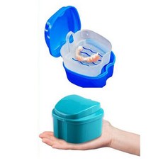 틀니 세정 보관컵 틀니세척함 틀니세척기 틀니세정컵, 화이트, 1개