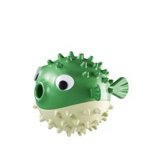 寵愛毛宅 寵物漏食球 狗狗玩具 河豚魚 狗狗耐咬橡膠玩具 狗狗咬咬球 狗狗漏食玩具 狗狗漏食球 寵物自嗨解悶玩具, 綠色, 1個