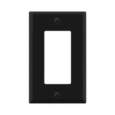 ENERLITES Decorator Switch 금속 벽 플레이트 콘센트 커버 부식 방지 표준 사이즈 1갱 11.4cm x 7cm(4.5인치 2.75인치) 파우더 코팅, Black Matte