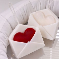 럽인유 하트젤리편지캔들, 수선화, 화이트