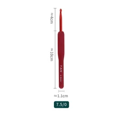크로셰 훅 실리콘 손잡이 알루미늄 뜨개질 바느질 공예 바늘, 03 4.5mm