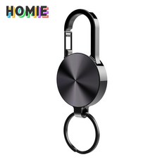 HOMIE 녹음기 키링 고음질 녹음 고성능 오디오 스마트 노이즈 캔슬링 마이크로 녹음기 휴대용 녹음기, 블랙, 4GB