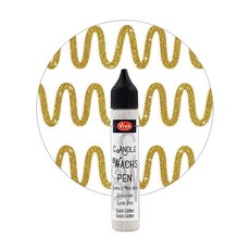공예몰 Viva Decor Candle Pen 28ml 8 Gold Glitter 비바 데코 캔들 펜