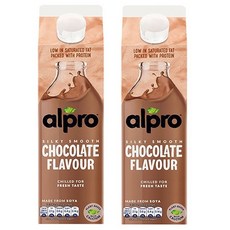 Alpro 영국 알프로 초콜릿 소이 두유, 1L, 2개, 2개, 1L