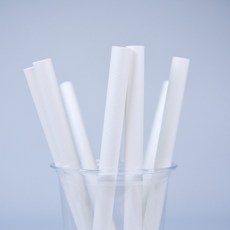 DAESUNG ENGINEERING 白色紙吸管 12 x 210 mm, 1個, 250入