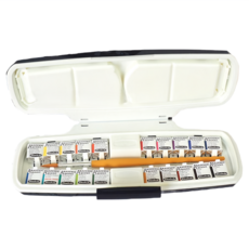 汶采 德國史明克Schmincke貓頭鷹學院級水彩顏料20色套裝 (半塊裝) 德國製 美術繪畫, 詳見包裝