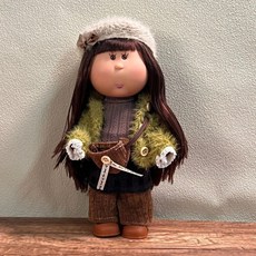 인기 감자인형 24cm 새해 선물 상자 소녀들 DIY 드레스업 장식품, 기본 의상 (인형 + 옷), 2. 초록 인형