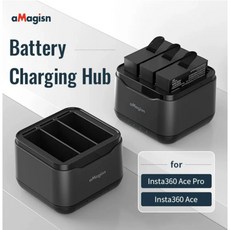 aMagisn Insta360 Ace / Ace Pro / Ace Pro II 2 專用三槽電池充電座 二代共用, 1個
