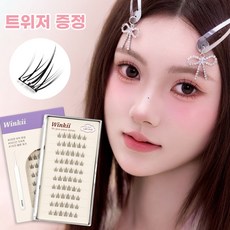Winkii 노글루 속눈썹 풀 필요없는 가닥속눈썹 자연스러운 속눈썹 연장 아이래쉬 세트, 1개, 내추럴01
