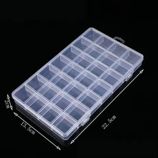 1Pc 다기능 투명 플라스틱 주최자 상자 그리드 컨테이너 공예 스토리지 비즈 주최자 아트 DIY 쥬얼리 새로, 1개, 01 22.5x13.5x2cm