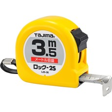 Tajima 타지마 잠금 줄자 3.5m x 25mm L25-35BL 일본 발매, 1개