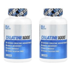 이브이엘루션 크레아틴 EVLution Nutrition Creatine1000® 120정, 2개