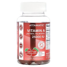 바이타매틱 Vitamatic 비타민A레티닐팔미테이트 천연 딸기 맛 25 000IU 구미젤리 120개137198원산지:기타, 바이타매틱 Vitamatic, 비타민A레티닐팔미테이트,, 1개