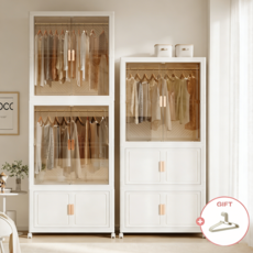 모룸 대용량 폴딩옷장 이동식 접이식 옷장 대용량 폴딩 수납장, 화이트, 1세트