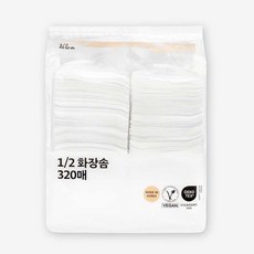 필리밀리 1/2 화장솜 320P, 2개, 160매입