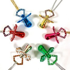 太子奶嘴 1尺3戴/1尺6通用 三太子/中壇元帥 神明法器 柳絲/水鑽隨機出貨 台灣製, 1個, 金色