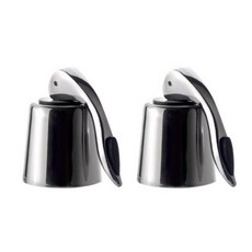 푸쉬형 진공 스토퍼 2개입 세트 와인뚜껑 병마개 와인스토퍼, 단일, 2개