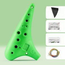 수지 세레모니얼 플루트 홀 중간 중국 악기, 1개, 2. 새로운 [낙하 방지 및 긁힘 방지] [녹색] 12, 기본