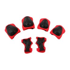 HAIMINGJUN 어린이 보호 장비 세트 어린이 스케이트보드 무릎 보호대 롤러 스케이팅 자전거 스포츠 손목 보호대 팔꿈치, PVC 면섬유, 빨간색