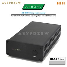 SCHIIT Audio MANI Phono/Pro-Ject/Rega Fono mini a2d MMPhono amp AC 16V/24V(옵션)용 HIFI AC EMI 필터 전원 공급, 02 AC 24V-1.8A OUT, BLACK AC 115V IN, 1개