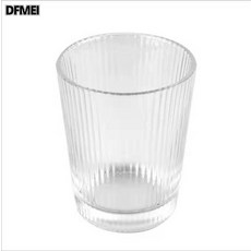 DFMEI 北歐風家用豎紋冷水壺大容量耐高溫玻璃涼水壺茶杯子水具茶冷萃, 1個, 透明杯:如圖, 1L