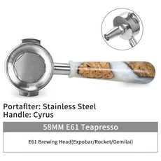 AliKisscafe 커피 포터 필터 58mm E61 Gaggia Nuova Hibrew Breville 9 시리즈 사이러스 핸들 에스프레소, 11 58mm E61 Teapresso