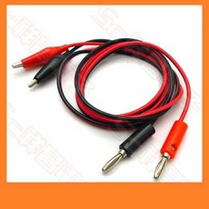 祥昌電子 香蕉插對鱷魚夾電源測試線, 1個